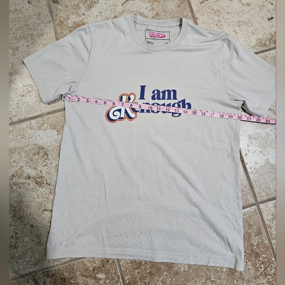 Barbie Movie Men’s Large Kenough Graphic T-Shirt Gray Cotton Iconic Statement - Picture 5 of 6